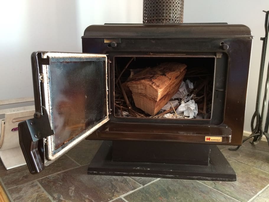 Wood fire for those cold winter nights.