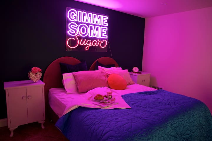 Sweet Love suite is neon lit