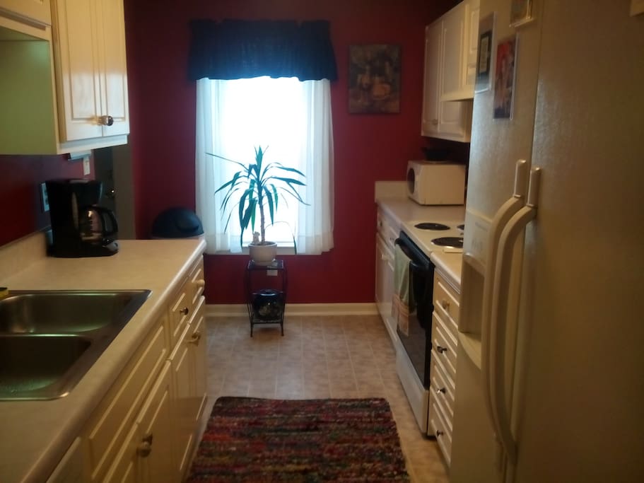 Kitchen-Coffee pot, microwave, stove, dishwasher, etc...