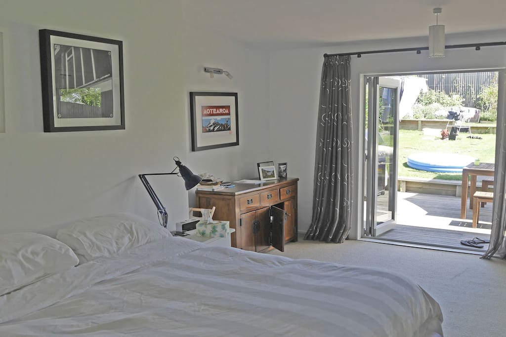 Master bedroom out into the garden
