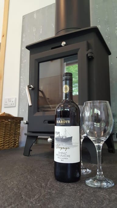 Woodburning Stove on Caithness Slate Hearth