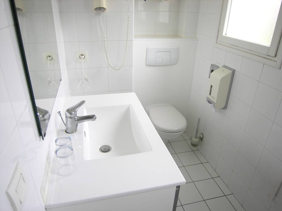 Salle d'eau, douche italienne, et wc privés.