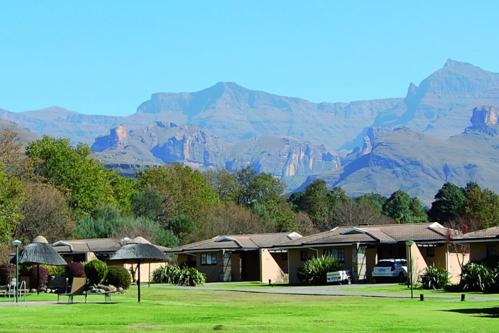 Nestled just below the majestic mountains