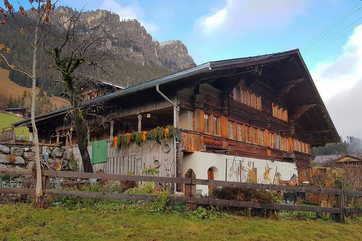 House on the evening mountain