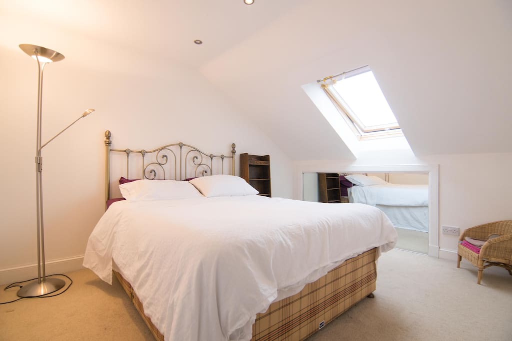 Upstairs king sized bed
