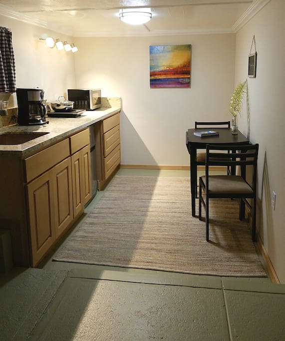 Kitchen remodel complete! We hope everyone likes the new features.