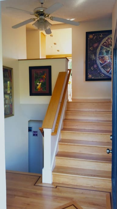 Entryway. AirBnB rooms are downstairs and hosts live upstairs.