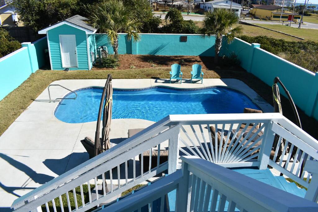 Salt Water Pool in Backyard