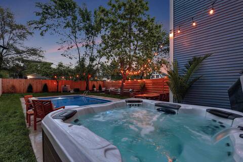 Luxury oasis with heated pool/spa, central