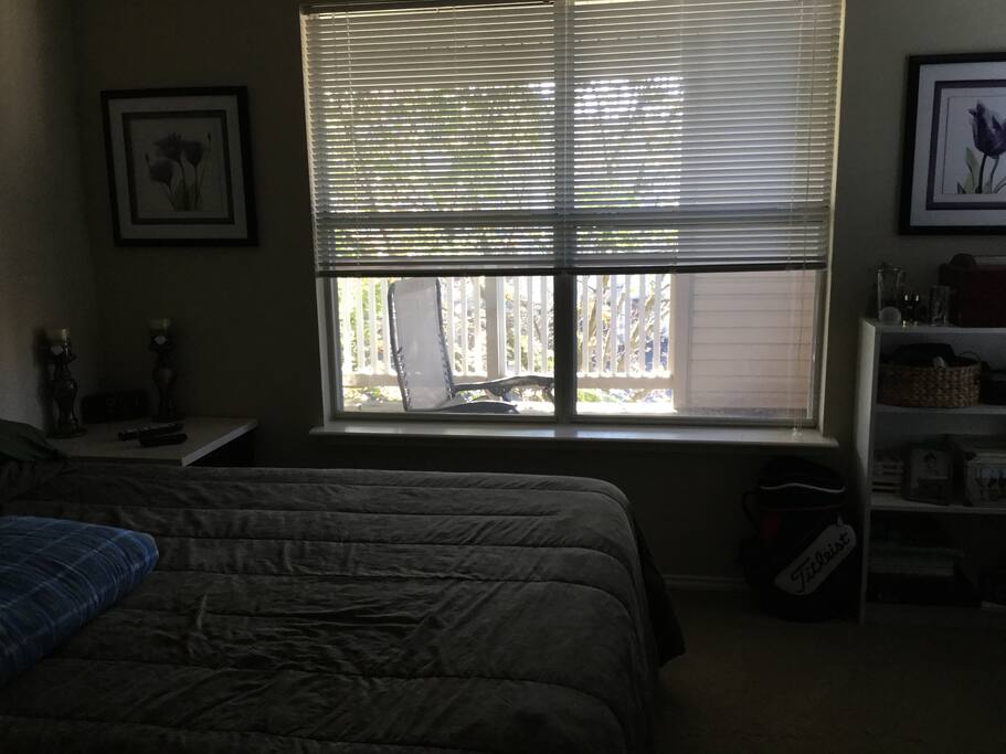 Bedroom view overlooking deck