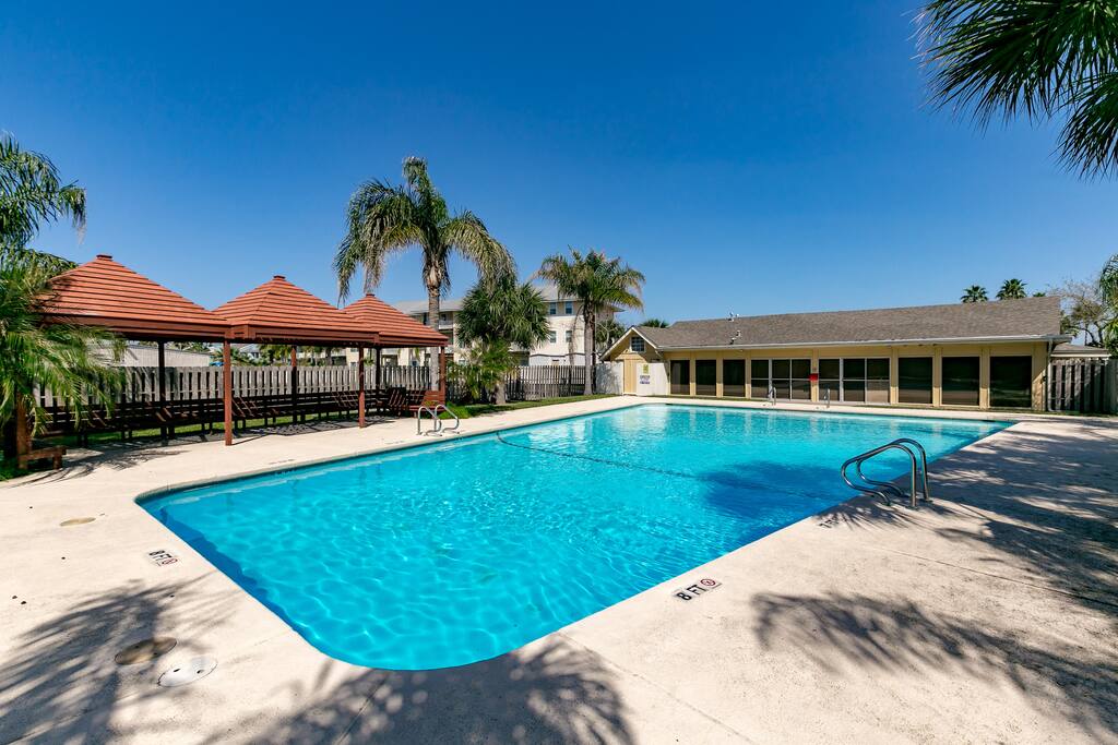 Walk to the shimmering pool in just a couple of minutes