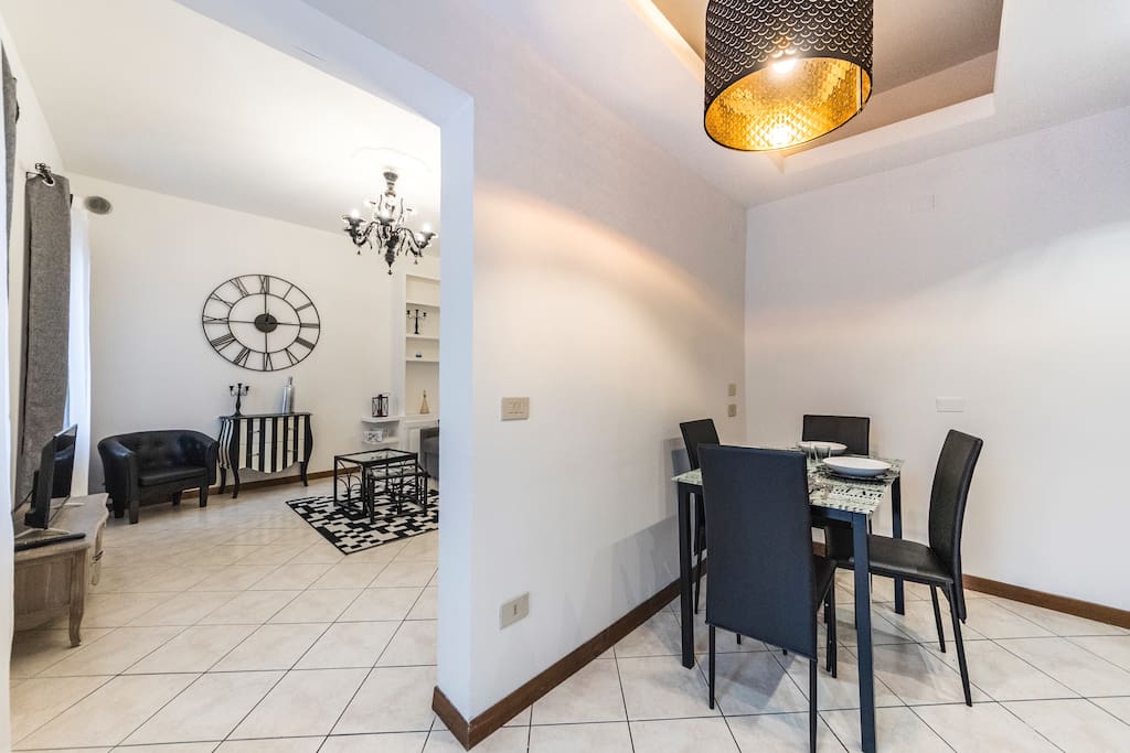 Dining table in the kitchen and living room