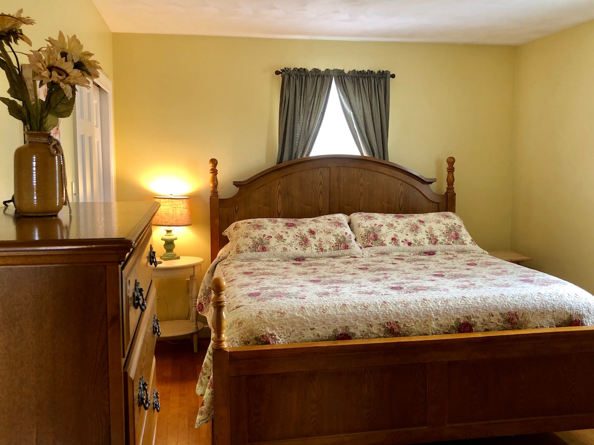 Master bedroom #2 with king bed and back yard view