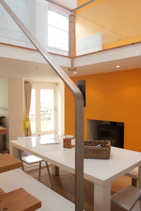 Double height dining room