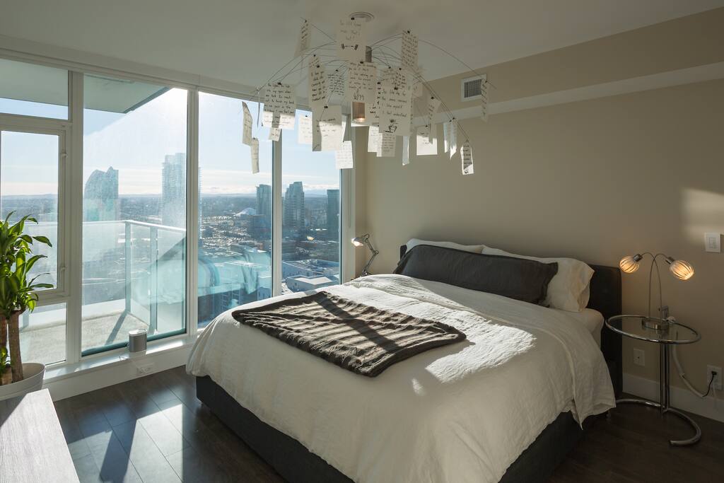 King-sized bed