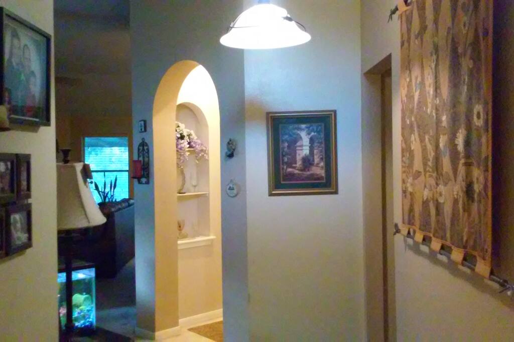 The view you are welcomed to as you enter my home