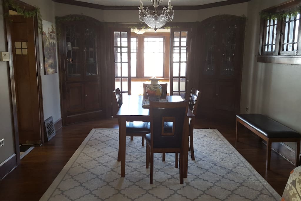 Dinning room. Off the dinning room is a lovely sun room area to relax or work.