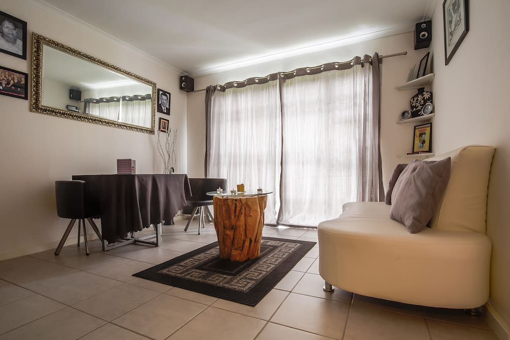 Lounge and dining room all in one.