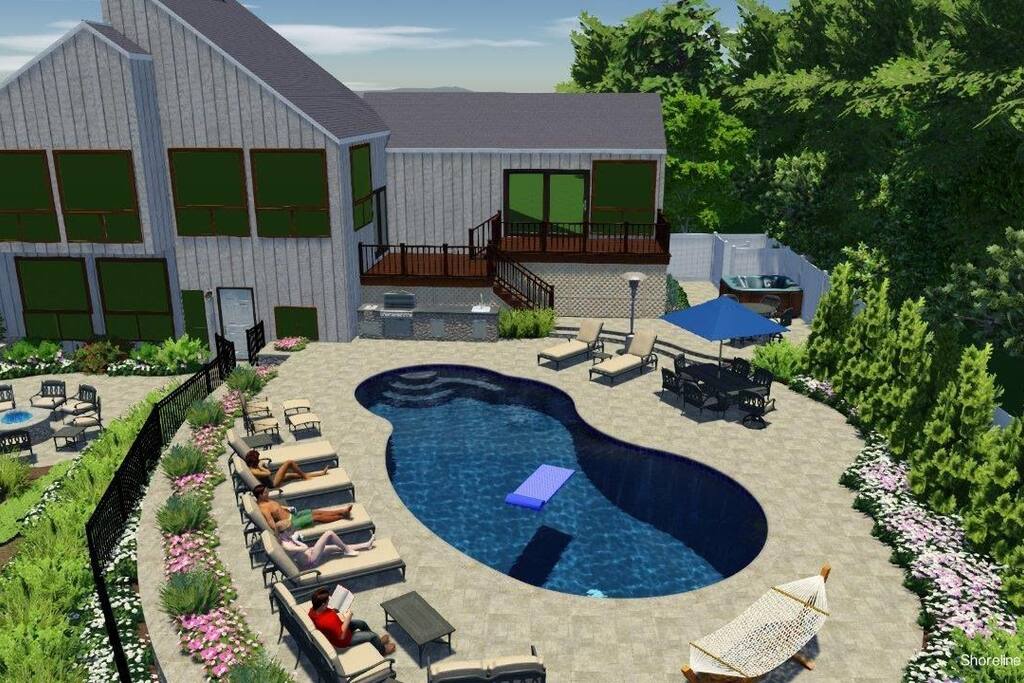 rendering of new back yard