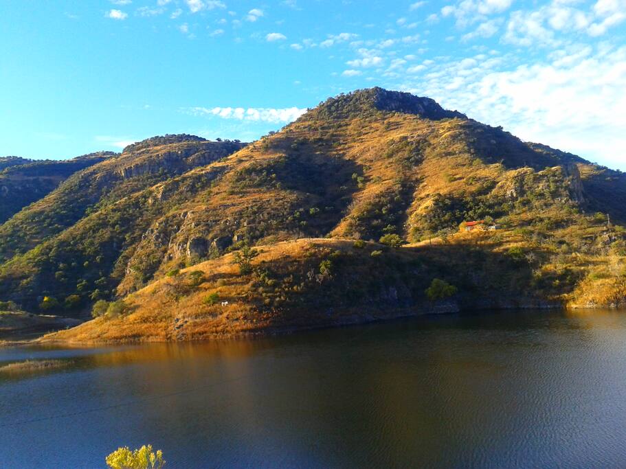 Vista desde la cabaña.