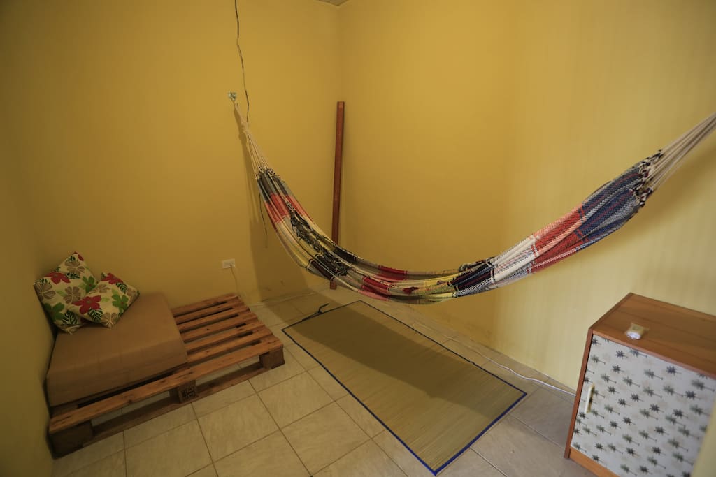 2 person hammock in adjoined bedroom