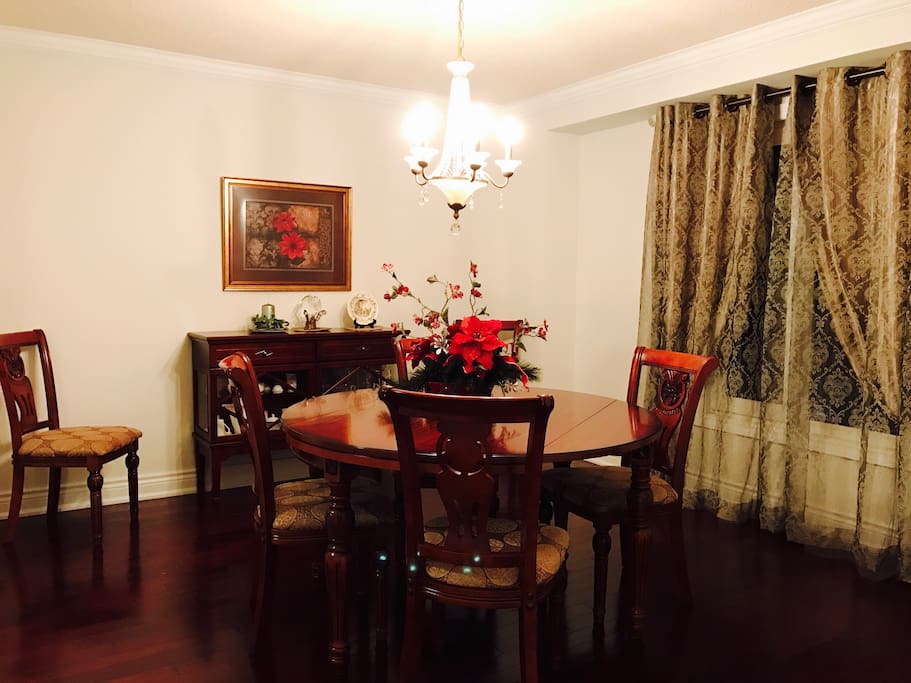 An elegant dinning room on the ground floor close to kitchen