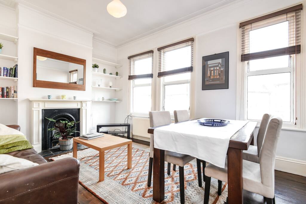 My split-level flat has everything you need; a comfortable living area.