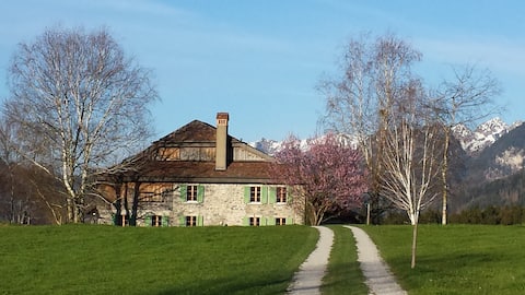 Beautiful farm with mountain vista