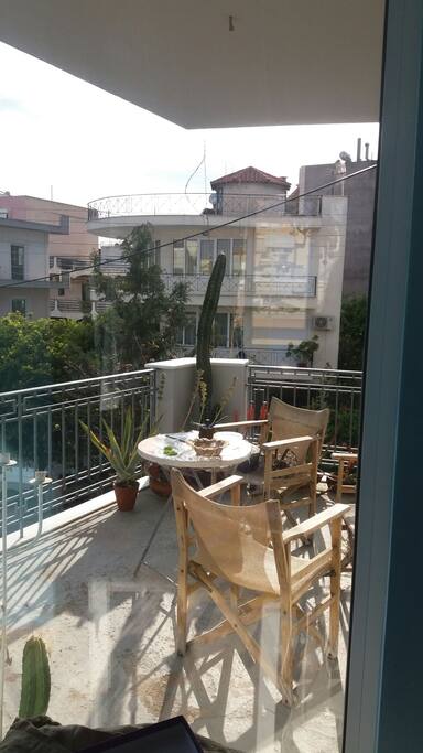 The balcony in front of the dining room