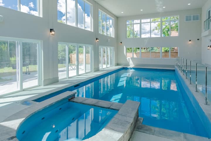 Indoor Pool And Hot Tub Custom Home Houses For Rent In Brampton Ontario Canada
