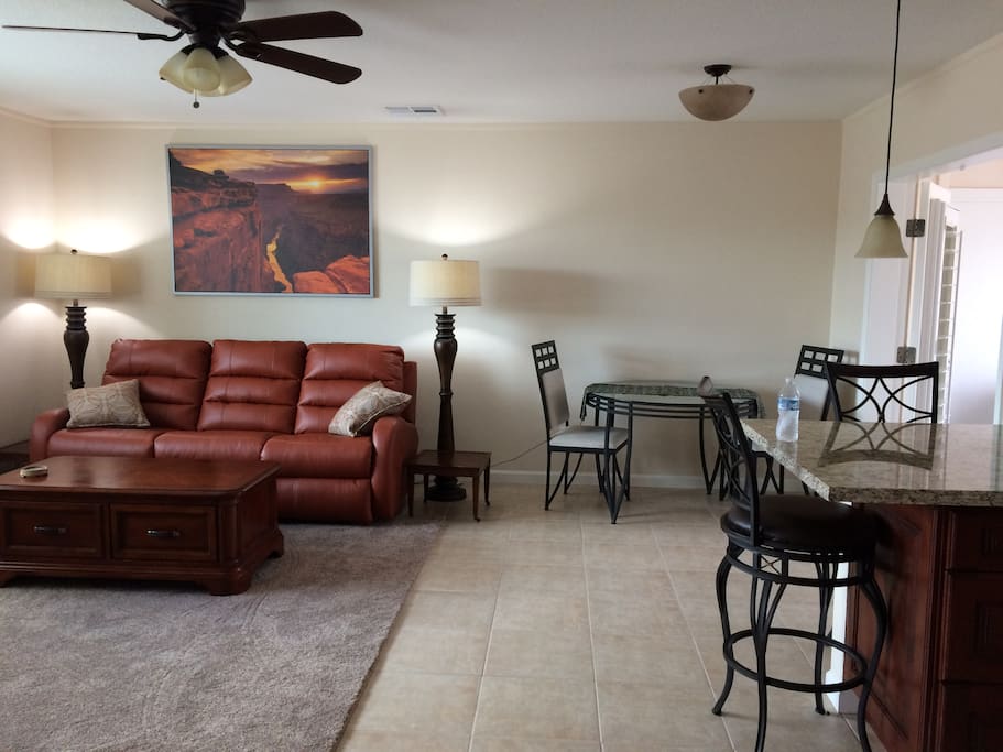 Open Concept Living Room and Kitchen areas