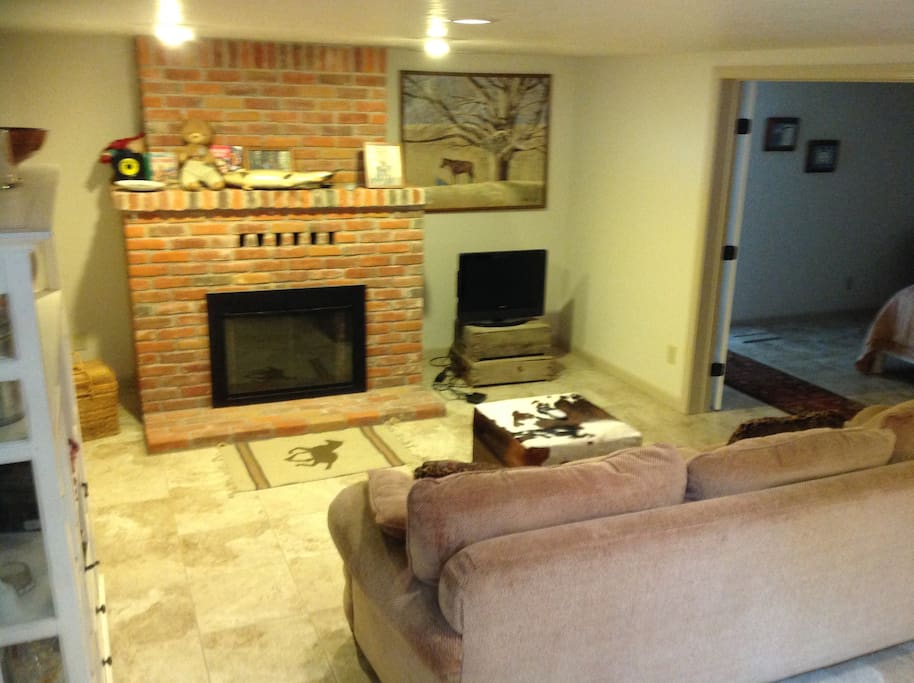 Private living area with direct tv