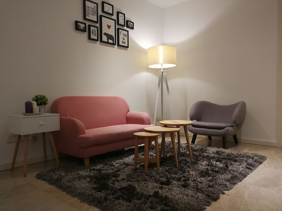cozy night feel at living area