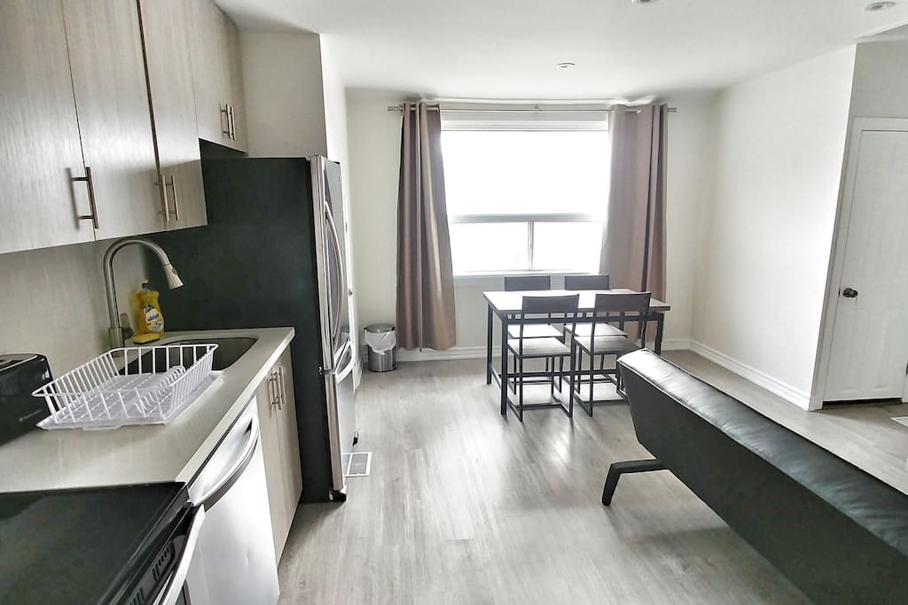 living room and kitchen