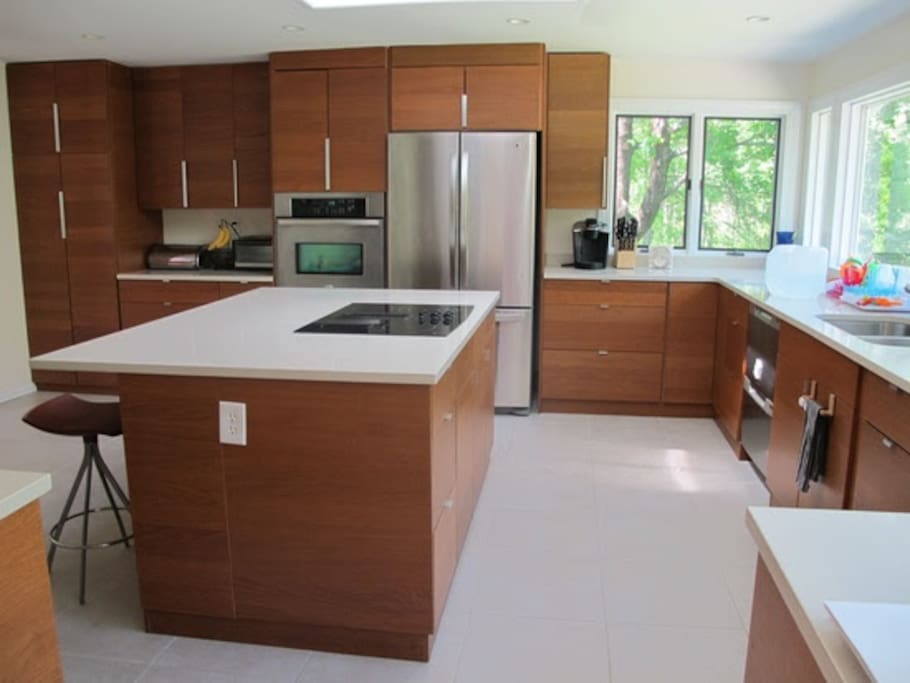 Modern Kitchen with Coffee and Tea essentials.