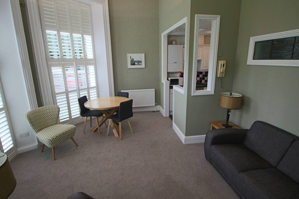 A very light and airy space.