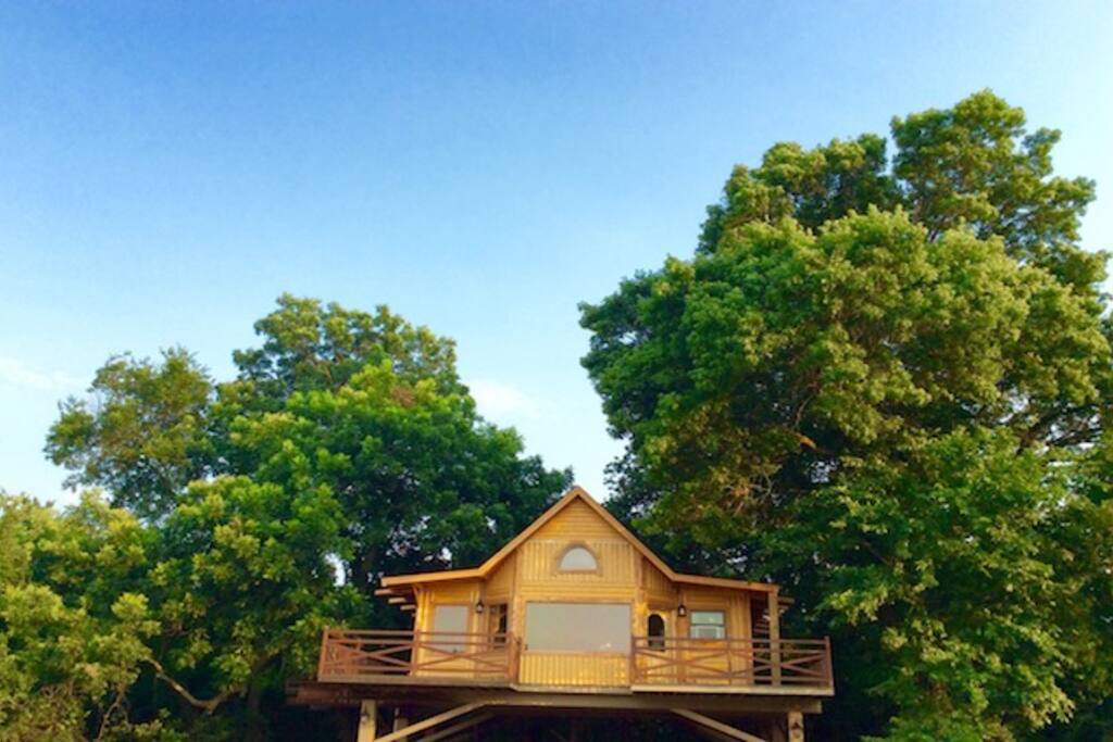 Bird's Nest Tree HouseMinutes from Turner Falls! Cabins for Rent in