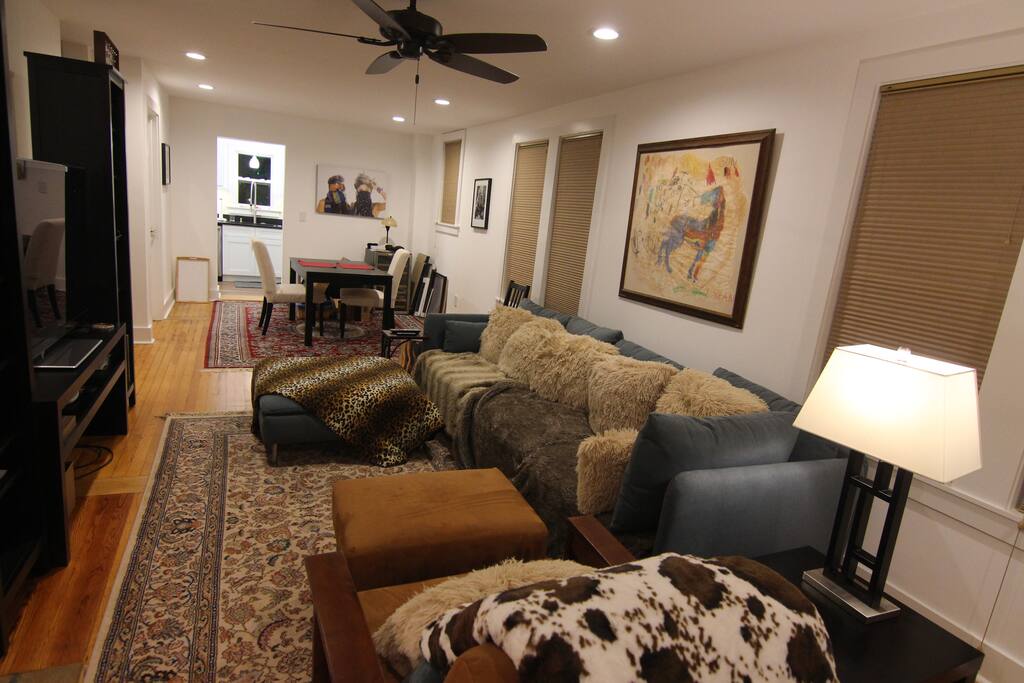 Living Room with 50 inch TV