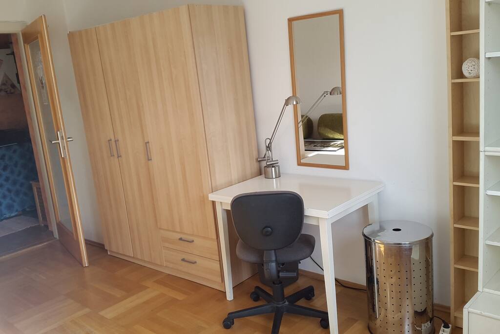Cupboard for clothes and a secretary