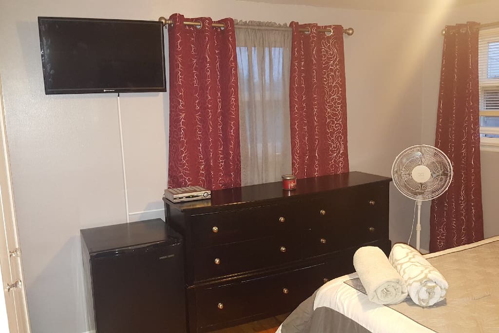 In room tv, refrigerator, snacks, water & wifi included