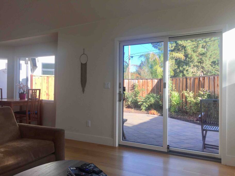 Private patio and a lot of natural light.