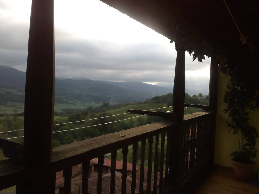 Balcón de la casa con vistas