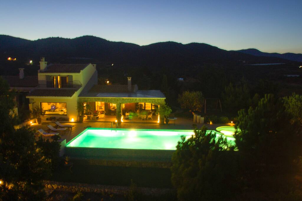 Front view of villa