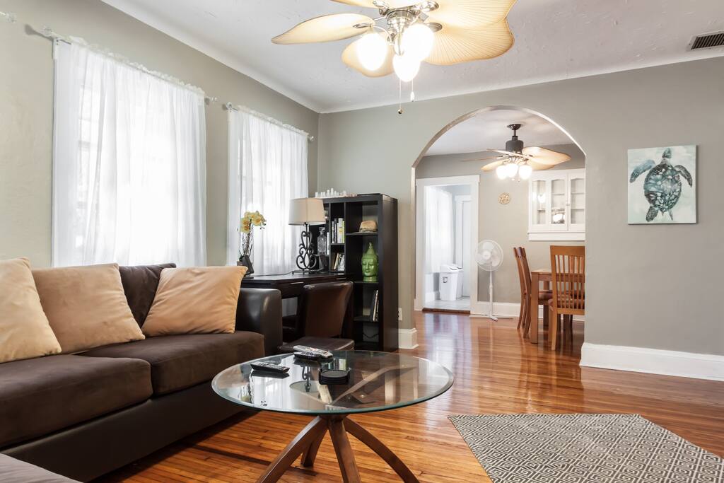Comfortable couch and living room