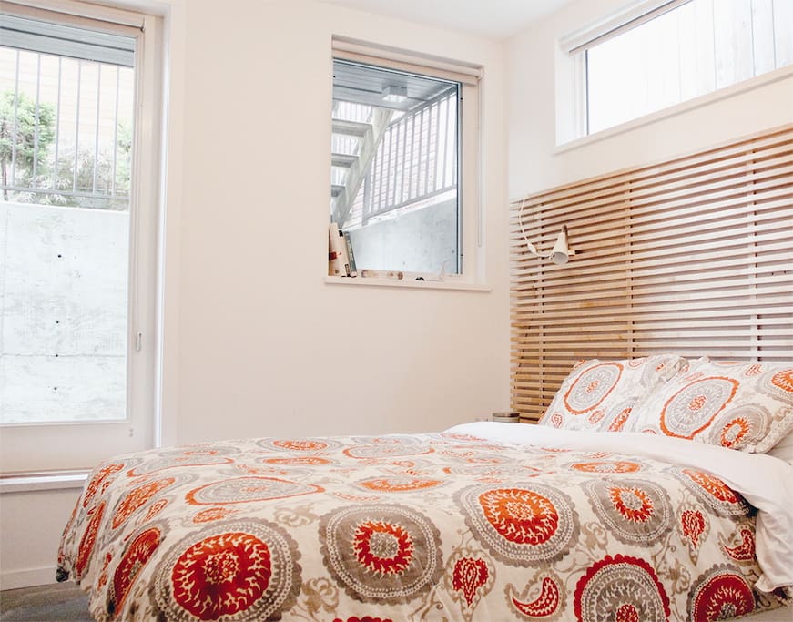 Bedroom pic, notice all of the natural light!