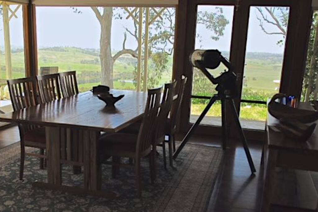 Dinner inside and out