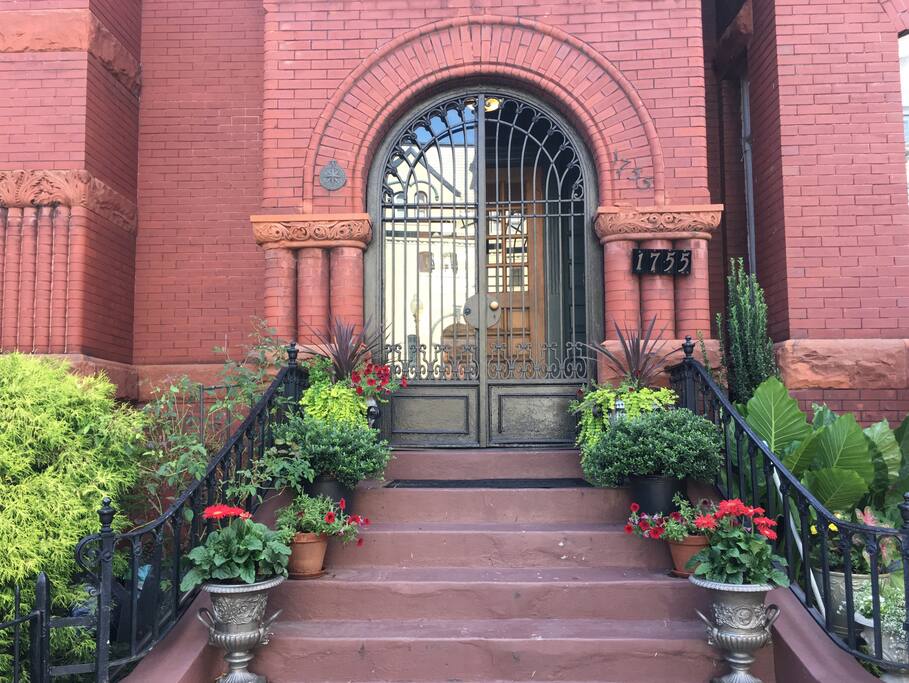 The main entrance to our historic building. Unit 101 is inside the door and to the right.