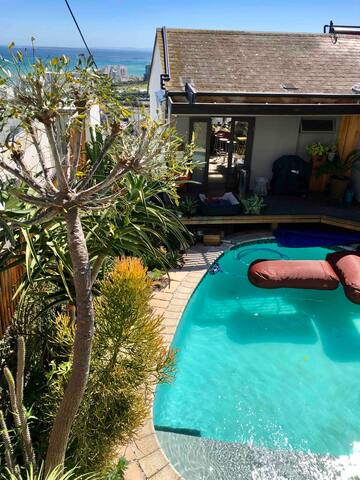 Entire James Bond Pad high up over Green Point