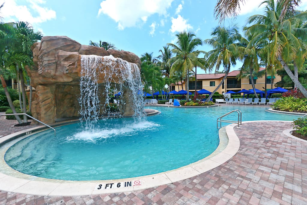 The 4 pools in this complex let you know you are on vacation!!