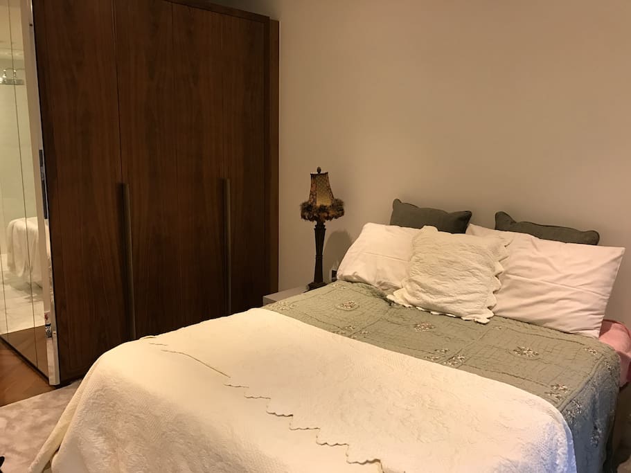 Master bedroom with in suite bathroom and closet space